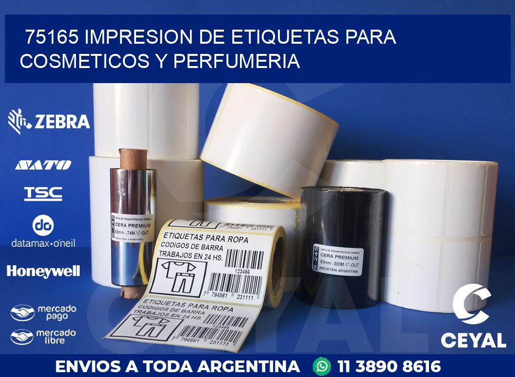 75165 IMPRESION DE ETIQUETAS PARA COSMETICOS Y PERFUMERIA