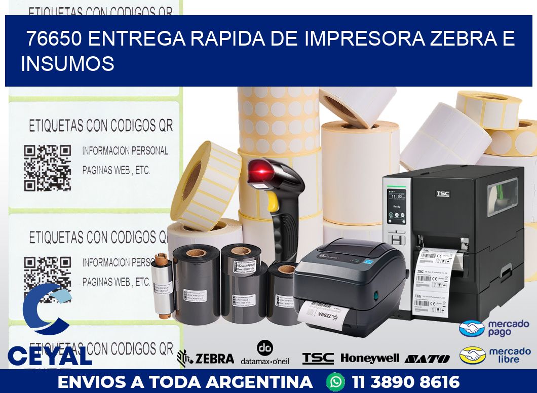76650 ENTREGA RAPIDA DE IMPRESORA ZEBRA E INSUMOS