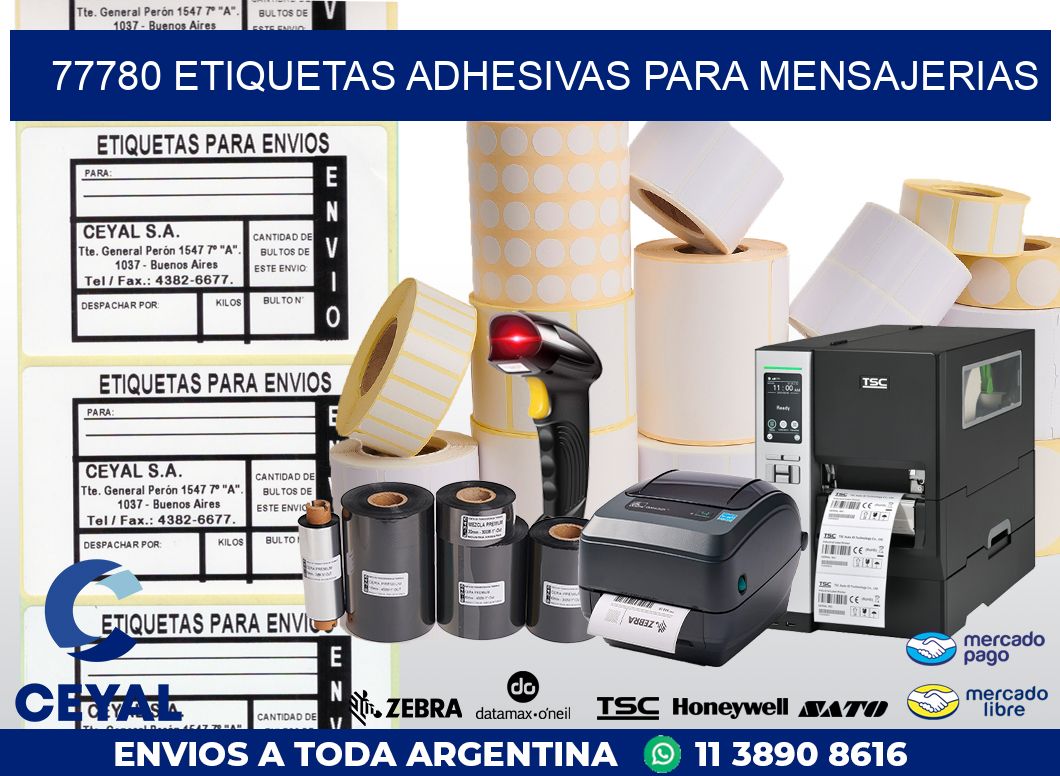 77780 ETIQUETAS ADHESIVAS PARA MENSAJERIAS