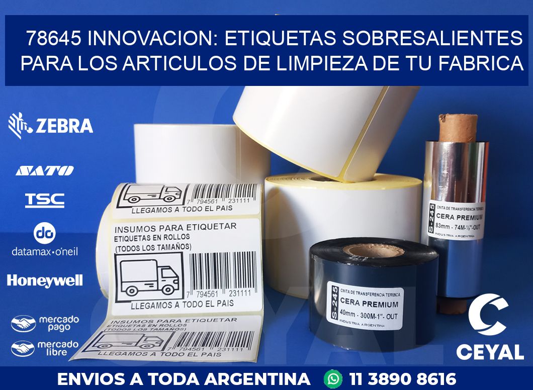 78645 INNOVACION: ETIQUETAS SOBRESALIENTES PARA LOS ARTICULOS DE LIMPIEZA DE TU FABRICA