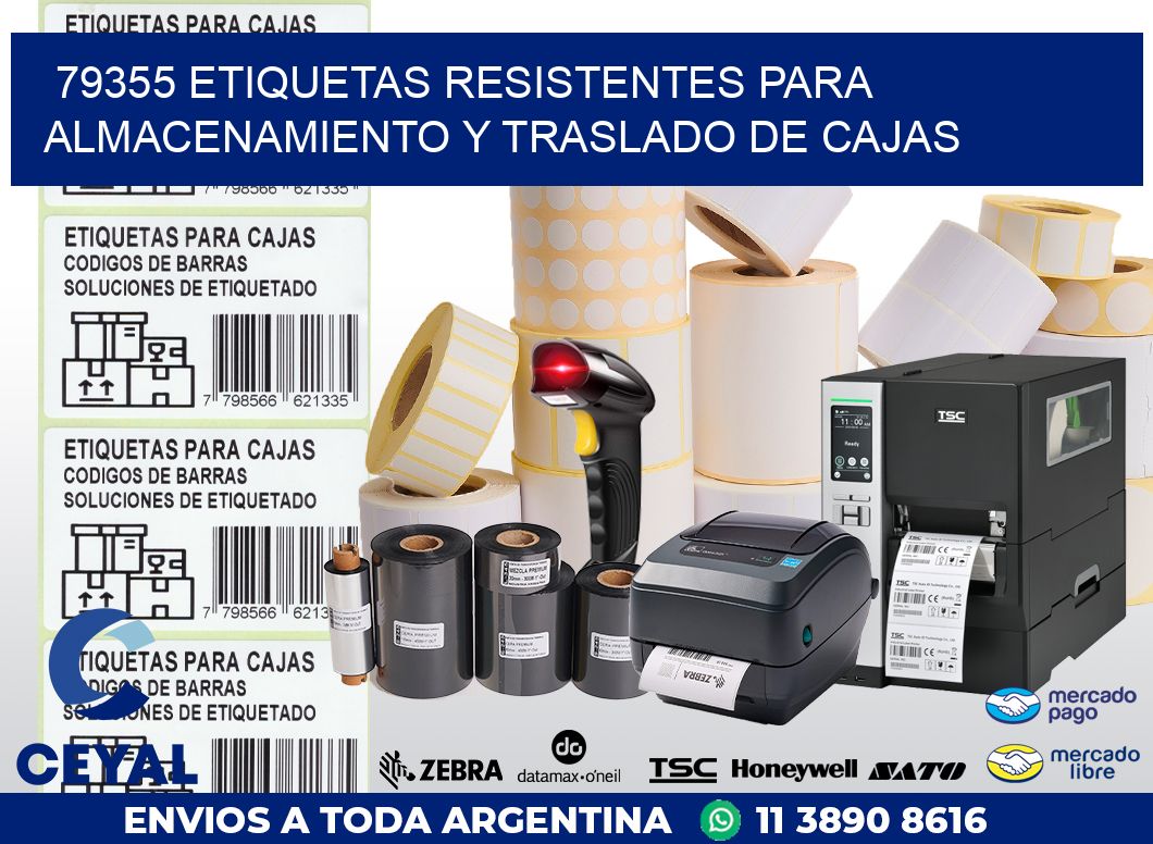 79355 ETIQUETAS RESISTENTES PARA ALMACENAMIENTO Y TRASLADO DE CAJAS