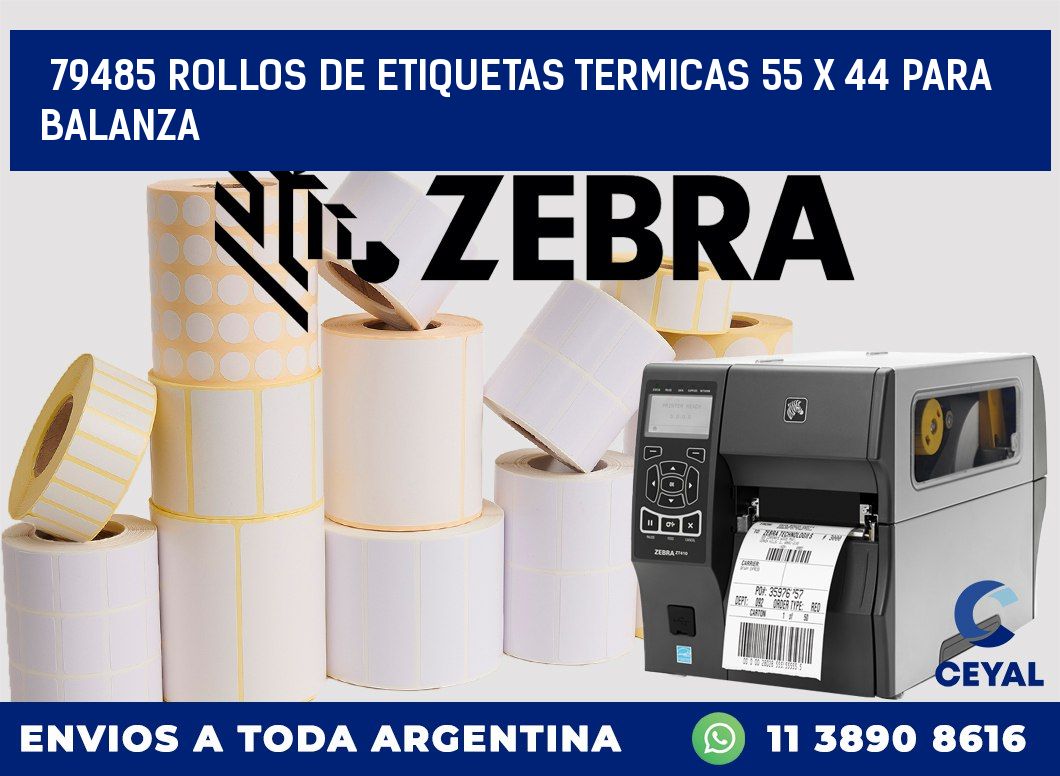 79485 ROLLOS DE ETIQUETAS TERMICAS 55 X 44 PARA BALANZA