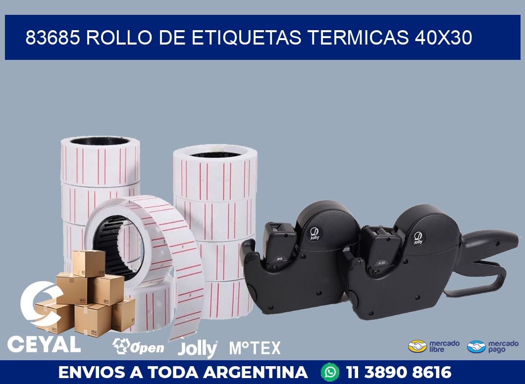 83685 ROLLO DE ETIQUETAS TERMICAS 40X30