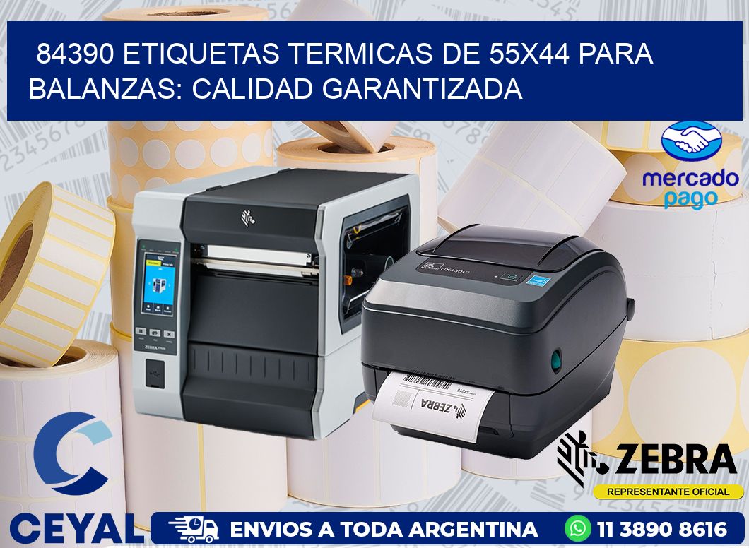 84390 ETIQUETAS TERMICAS DE 55X44 PARA BALANZAS: CALIDAD GARANTIZADA