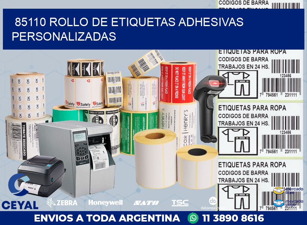 85110 ROLLO DE ETIQUETAS ADHESIVAS PERSONALIZADAS