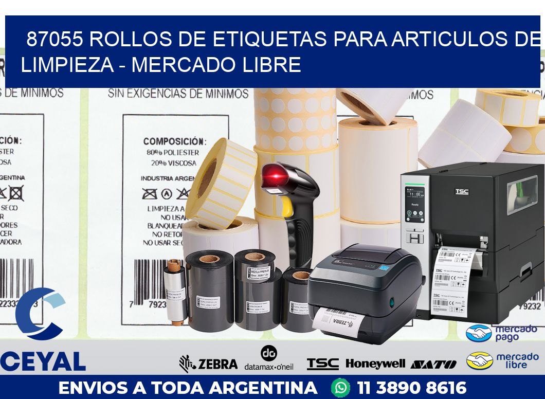 87055 ROLLOS DE ETIQUETAS PARA ARTICULOS DE LIMPIEZA – MERCADO LIBRE