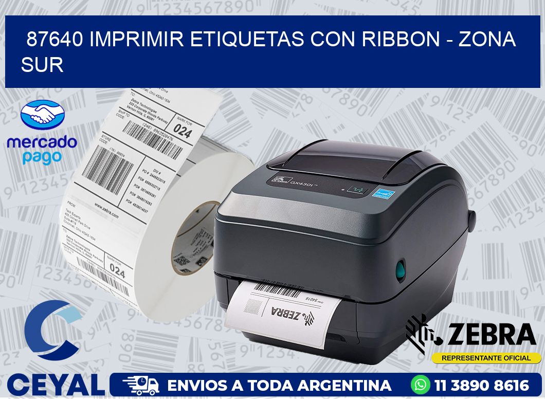 87640 IMPRIMIR ETIQUETAS CON RIBBON - ZONA SUR