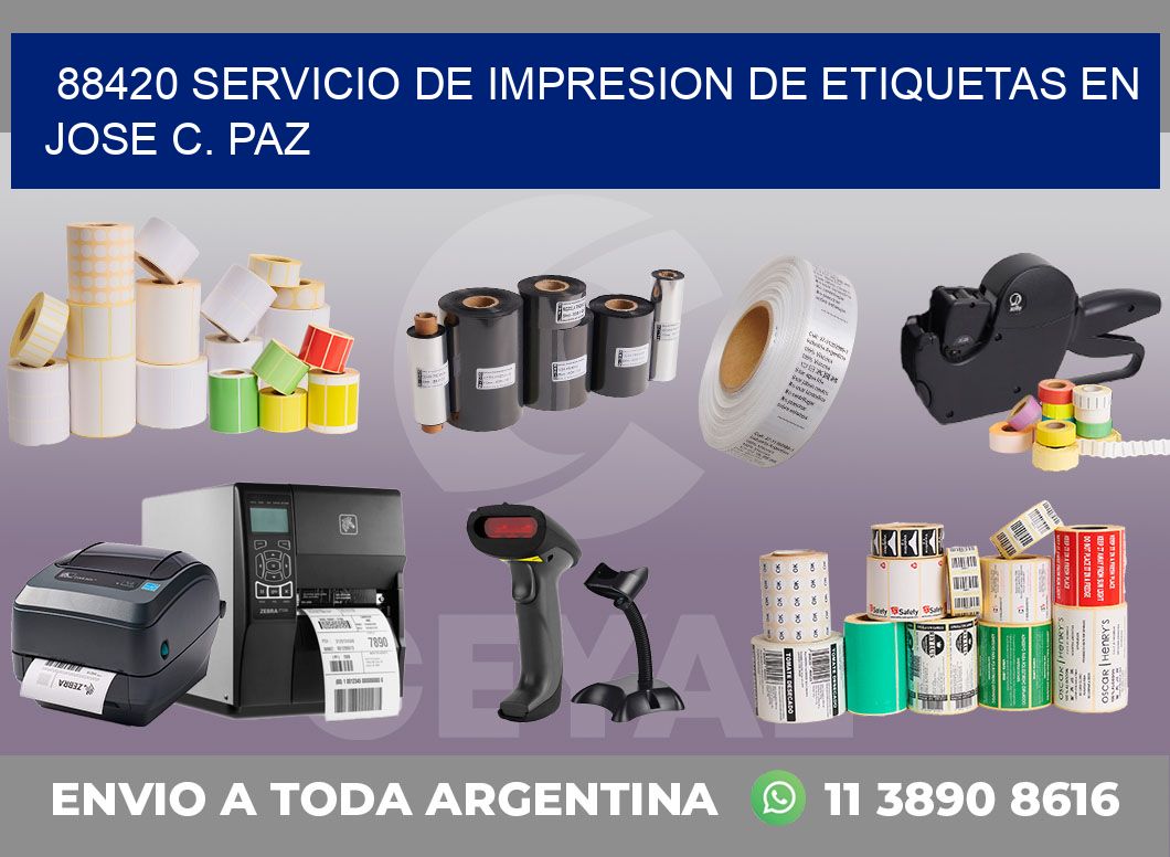 88420 SERVICIO DE IMPRESION DE ETIQUETAS EN JOSE C. PAZ