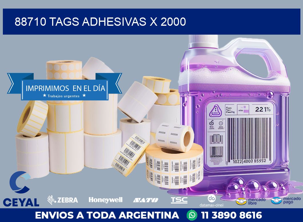 88710 TAGS ADHESIVAS X 2000