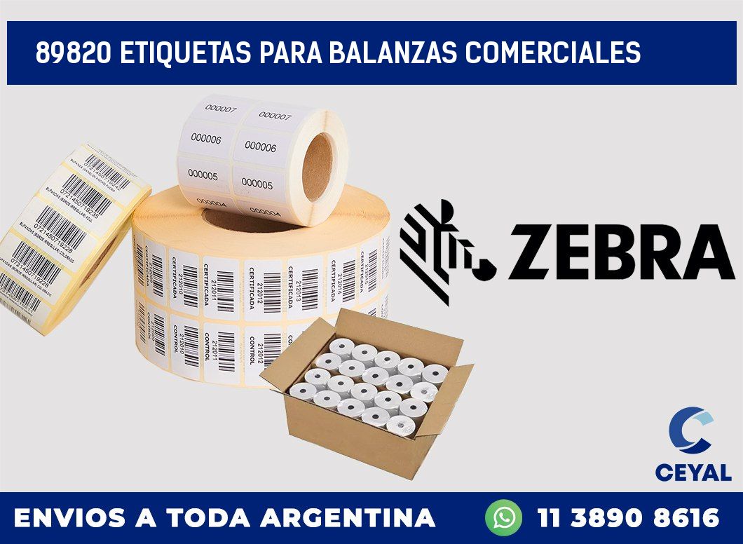 89820 ETIQUETAS PARA BALANZAS COMERCIALES