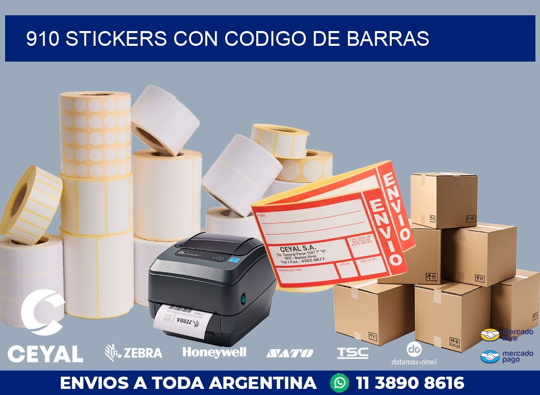 910 STICKERS CON CODIGO DE BARRAS