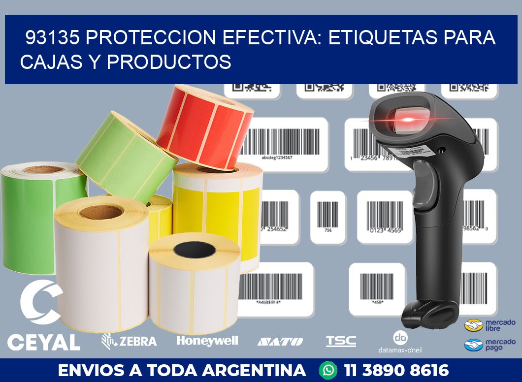 93135 PROTECCION EFECTIVA: ETIQUETAS PARA CAJAS Y PRODUCTOS