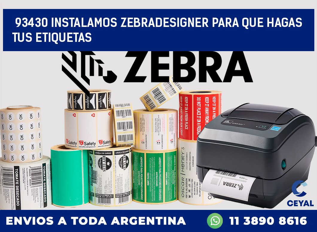 93430 INSTALAMOS ZEBRADESIGNER PARA QUE HAGAS TUS ETIQUETAS