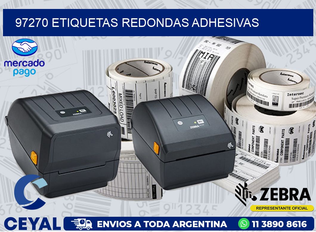 97270 ETIQUETAS REDONDAS ADHESIVAS