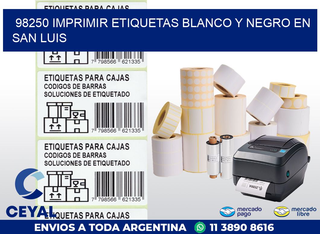 98250 IMPRIMIR ETIQUETAS BLANCO Y NEGRO EN SAN LUIS