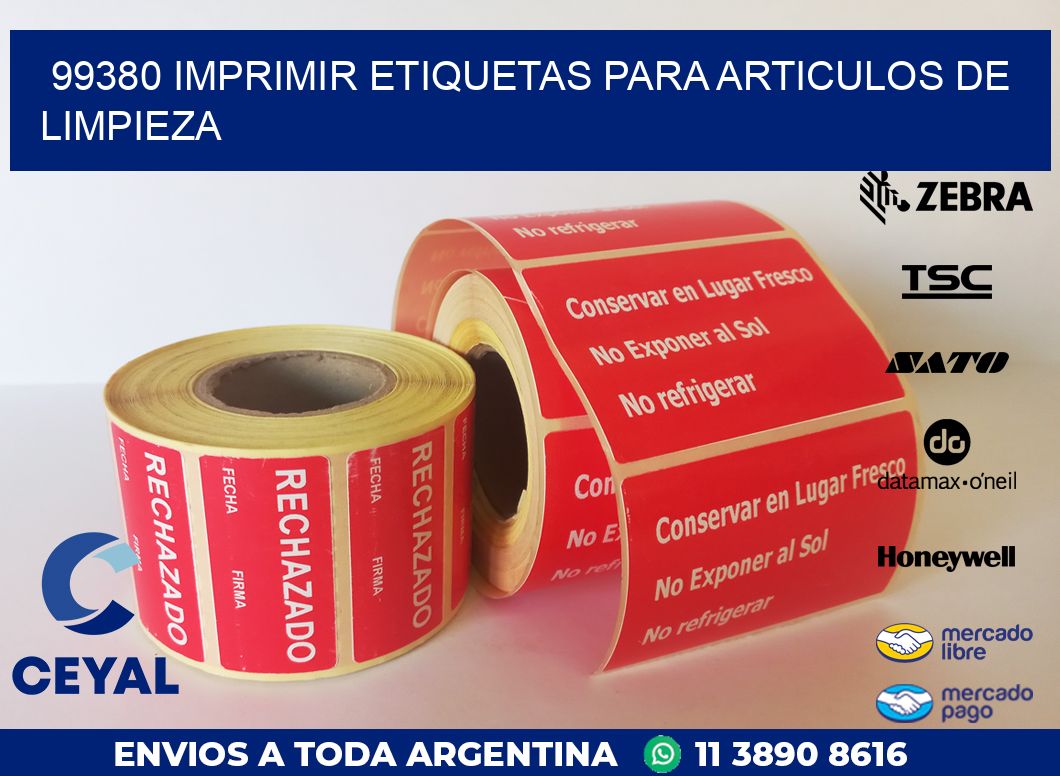 99380 IMPRIMIR ETIQUETAS PARA ARTICULOS DE LIMPIEZA