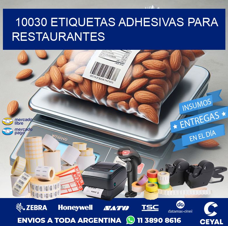 10030 ETIQUETAS ADHESIVAS PARA RESTAURANTES