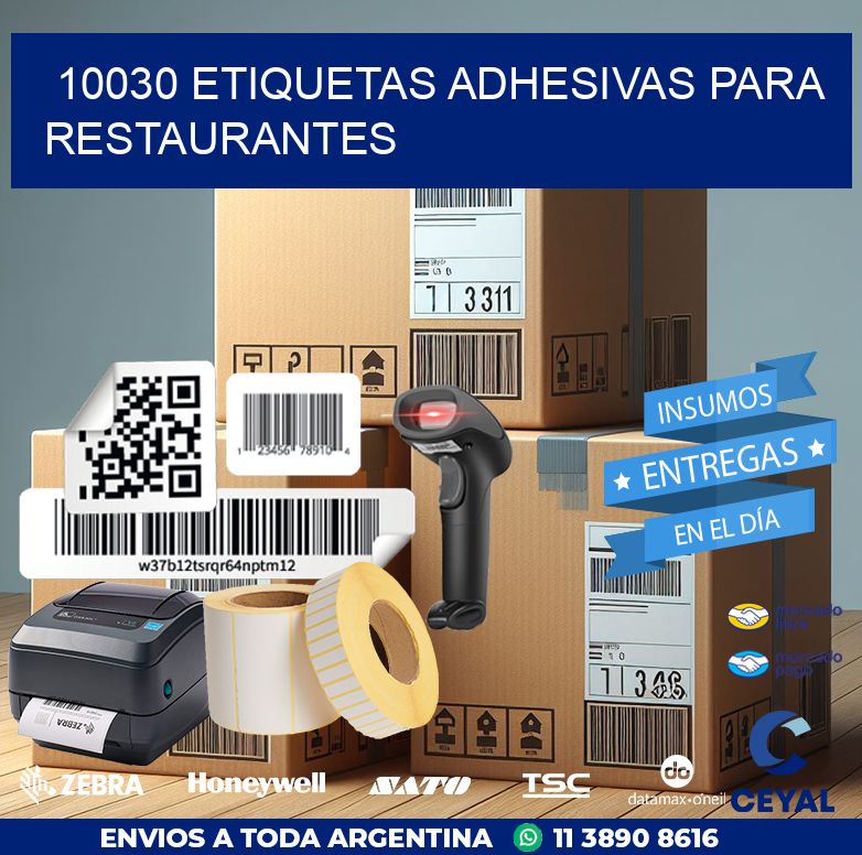10030 ETIQUETAS ADHESIVAS PARA RESTAURANTES