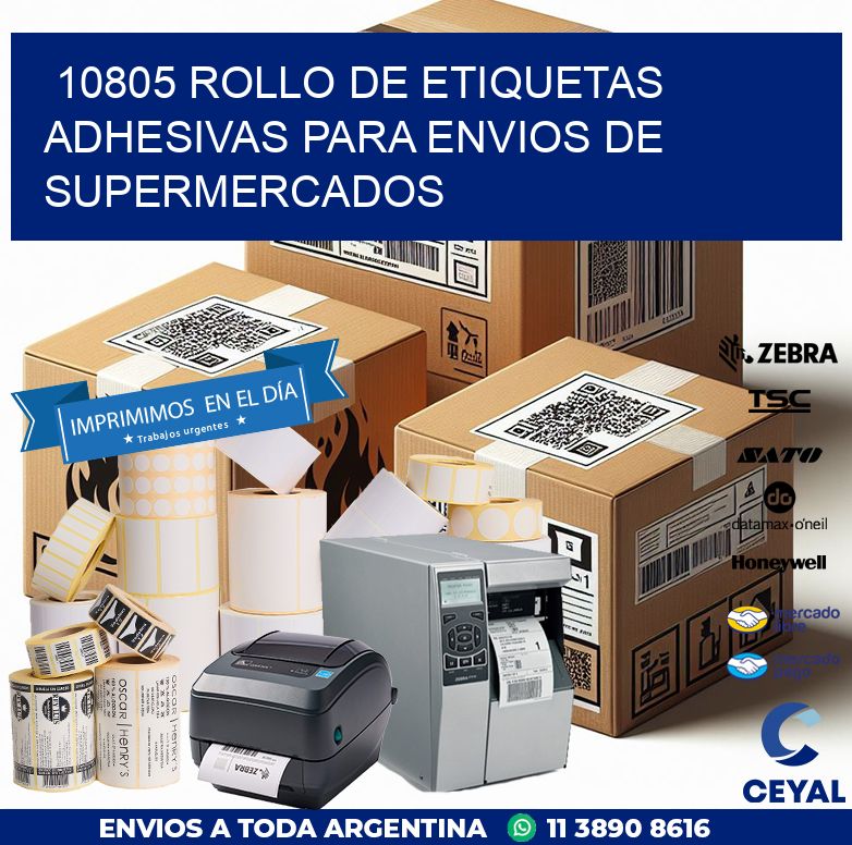 10805 ROLLO DE ETIQUETAS ADHESIVAS PARA ENVIOS DE SUPERMERCADOS