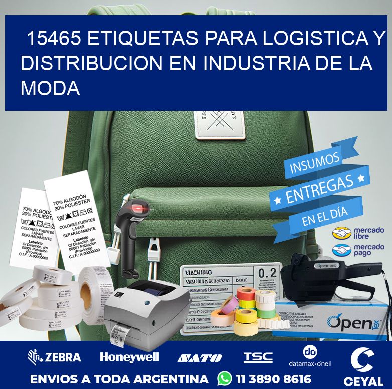 15465 ETIQUETAS PARA LOGISTICA Y DISTRIBUCION EN INDUSTRIA DE LA MODA