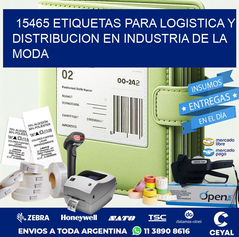 15465 ETIQUETAS PARA LOGISTICA Y DISTRIBUCION EN INDUSTRIA DE LA MODA