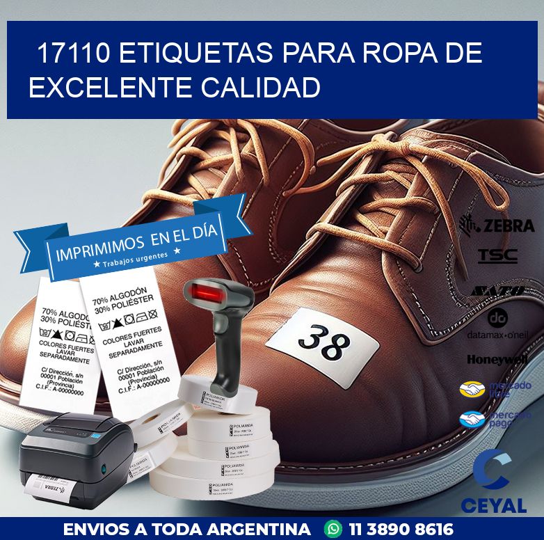 17110 ETIQUETAS PARA ROPA DE EXCELENTE CALIDAD