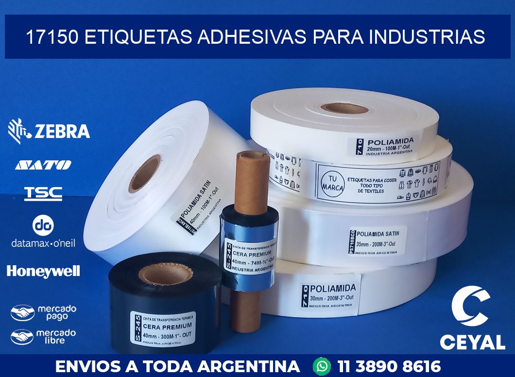 17150 ETIQUETAS ADHESIVAS PARA INDUSTRIAS
