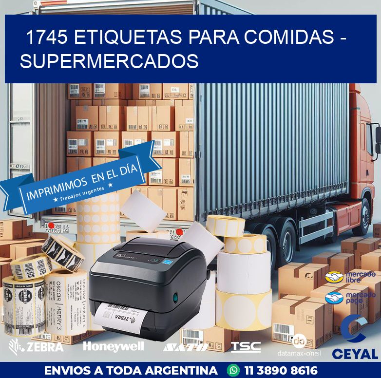 1745 ETIQUETAS PARA COMIDAS - SUPERMERCADOS
