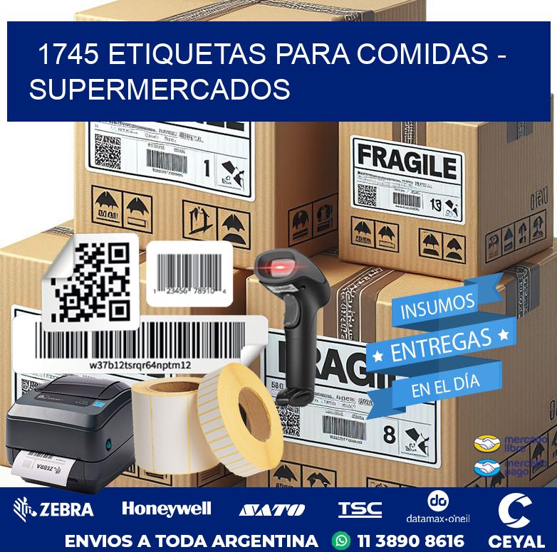 1745 ETIQUETAS PARA COMIDAS - SUPERMERCADOS
