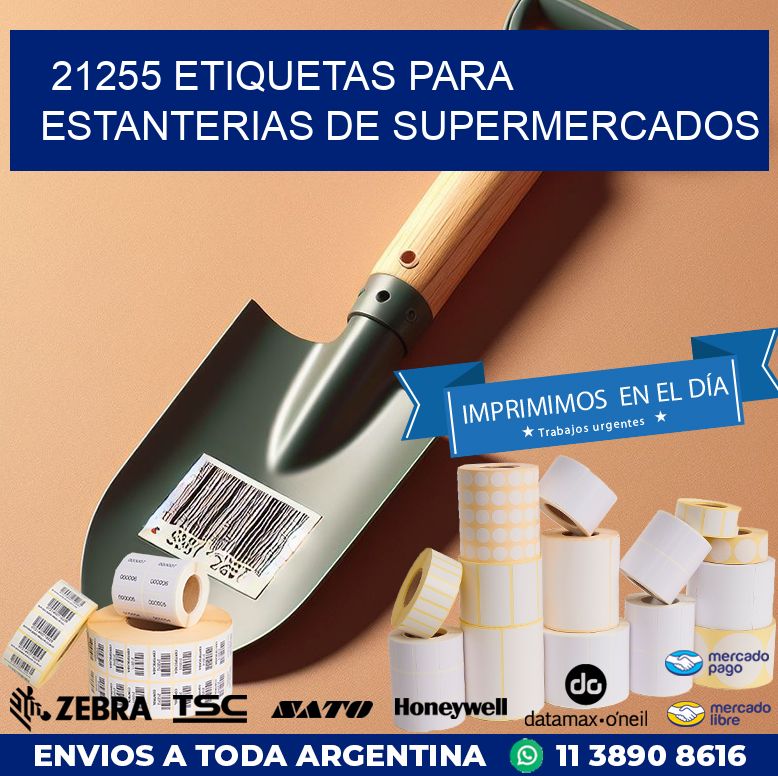 21255 ETIQUETAS PARA ESTANTERIAS DE SUPERMERCADOS