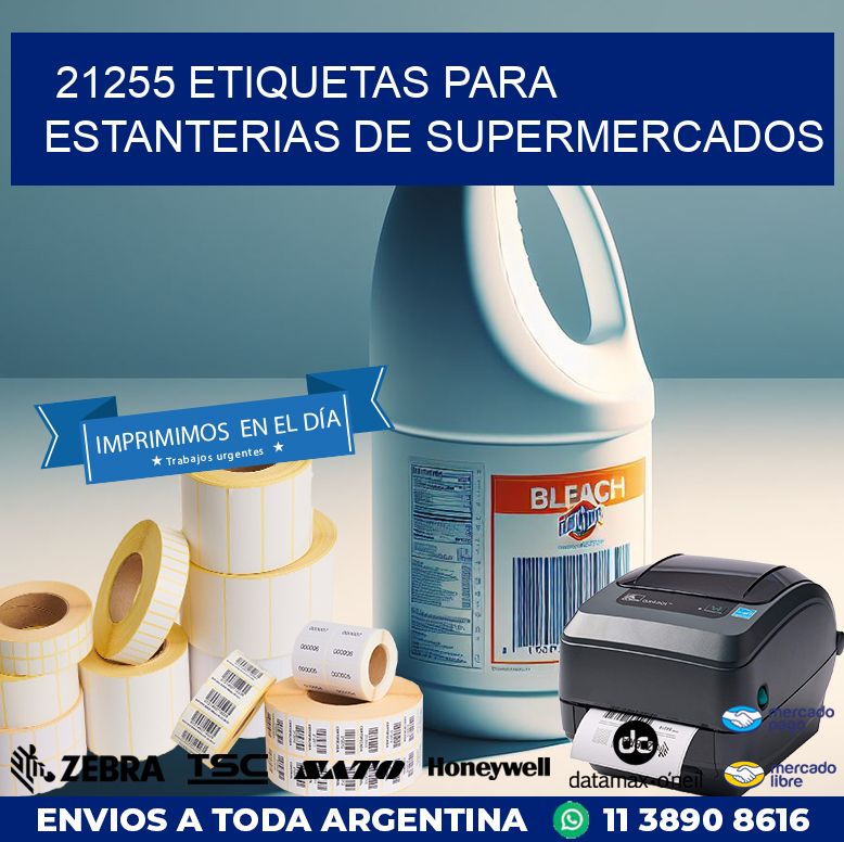 21255 ETIQUETAS PARA ESTANTERIAS DE SUPERMERCADOS