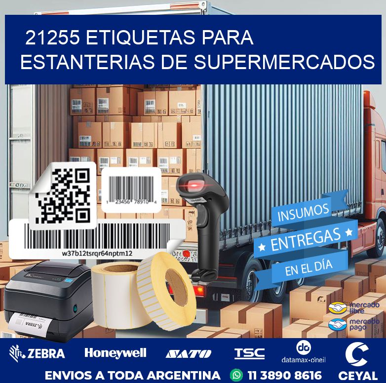 21255 ETIQUETAS PARA ESTANTERIAS DE SUPERMERCADOS