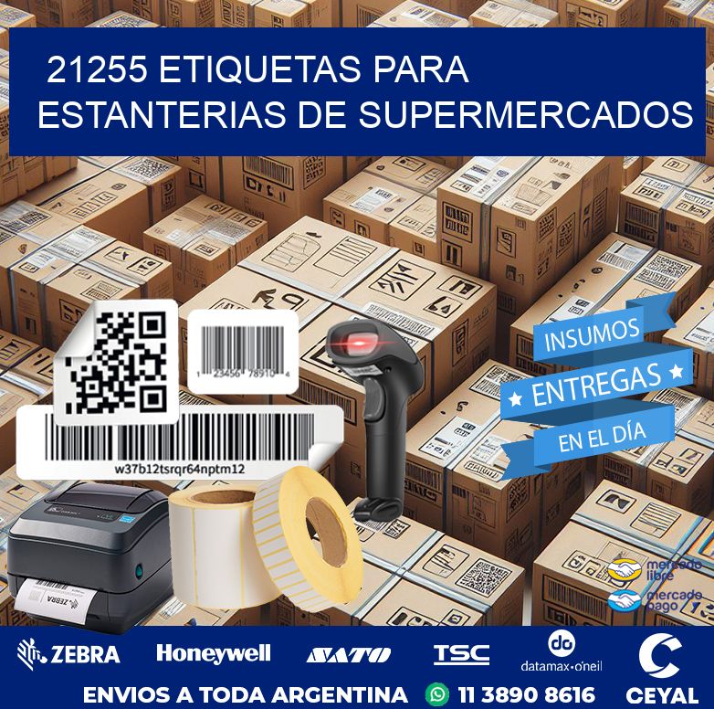 21255 ETIQUETAS PARA ESTANTERIAS DE SUPERMERCADOS