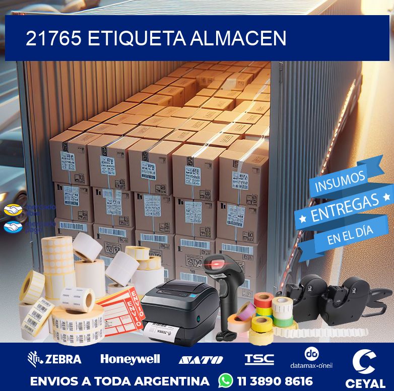 21765 ETIQUETA ALMACEN