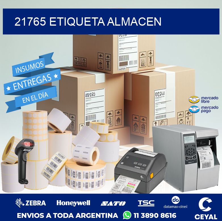 21765 ETIQUETA ALMACEN