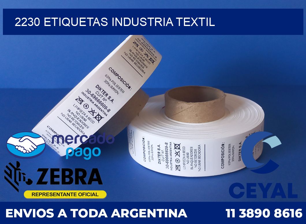 2230 ETIQUETAS INDUSTRIA TEXTIL