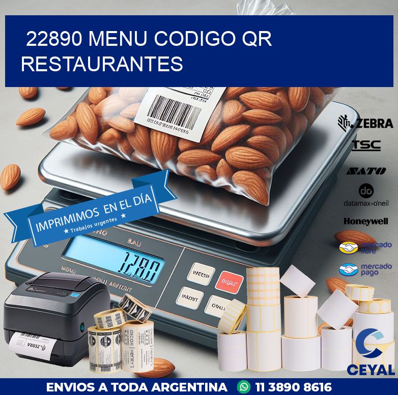 22890 MENU CODIGO QR RESTAURANTES