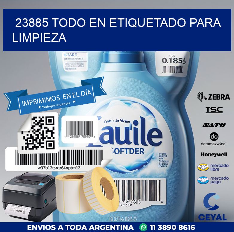 23885 TODO EN ETIQUETADO PARA LIMPIEZA