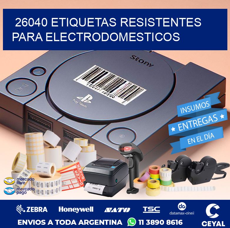 26040 ETIQUETAS RESISTENTES PARA ELECTRODOMESTICOS