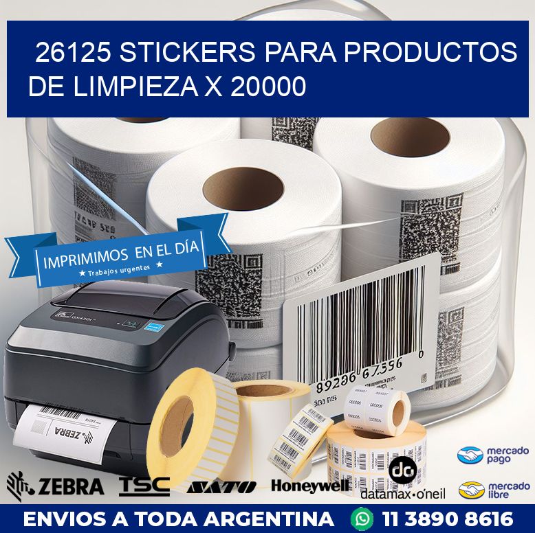 26125 STICKERS PARA PRODUCTOS DE LIMPIEZA X 20000