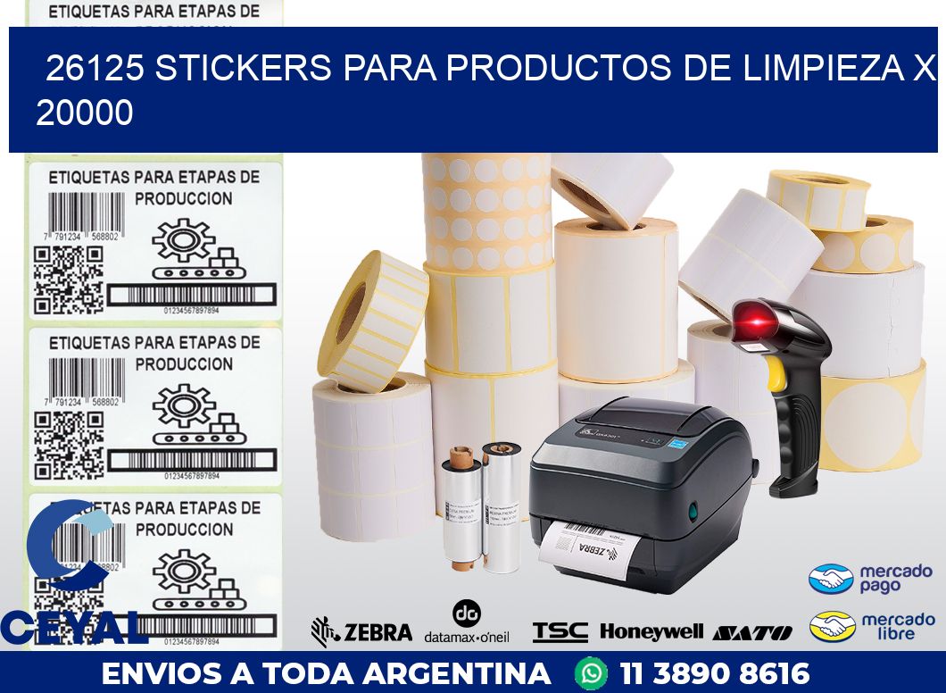 26125 STICKERS PARA PRODUCTOS DE LIMPIEZA X 20000