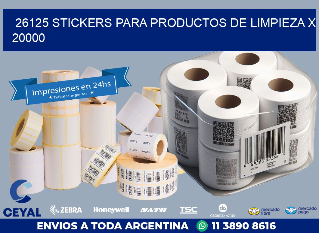 26125 STICKERS PARA PRODUCTOS DE LIMPIEZA X 20000