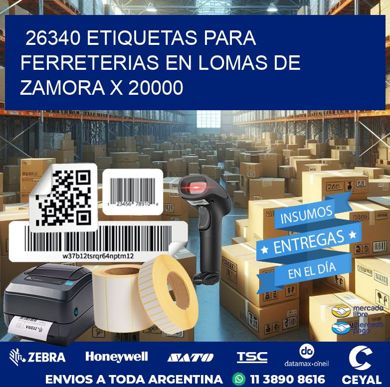 26340 ETIQUETAS PARA FERRETERIAS EN LOMAS DE ZAMORA X 20000