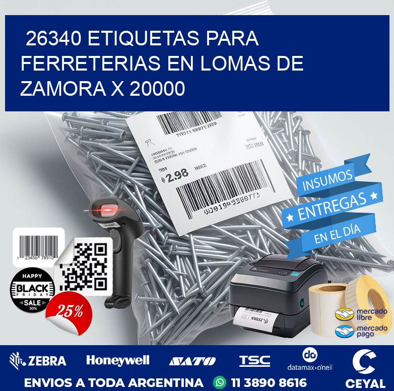 26340 ETIQUETAS PARA FERRETERIAS EN LOMAS DE ZAMORA X 20000