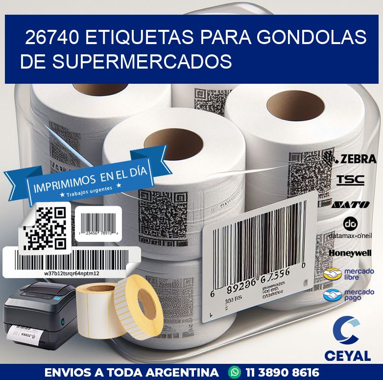 26740 ETIQUETAS PARA GONDOLAS DE SUPERMERCADOS