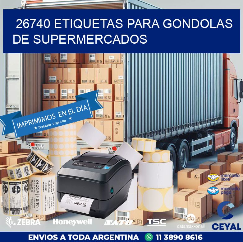 26740 ETIQUETAS PARA GONDOLAS DE SUPERMERCADOS