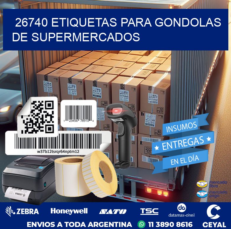 26740 ETIQUETAS PARA GONDOLAS DE SUPERMERCADOS