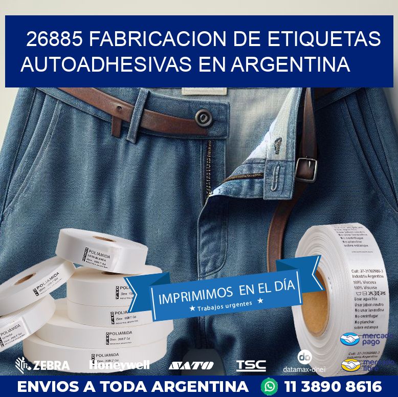 26885 FABRICACION DE ETIQUETAS AUTOADHESIVAS EN ARGENTINA