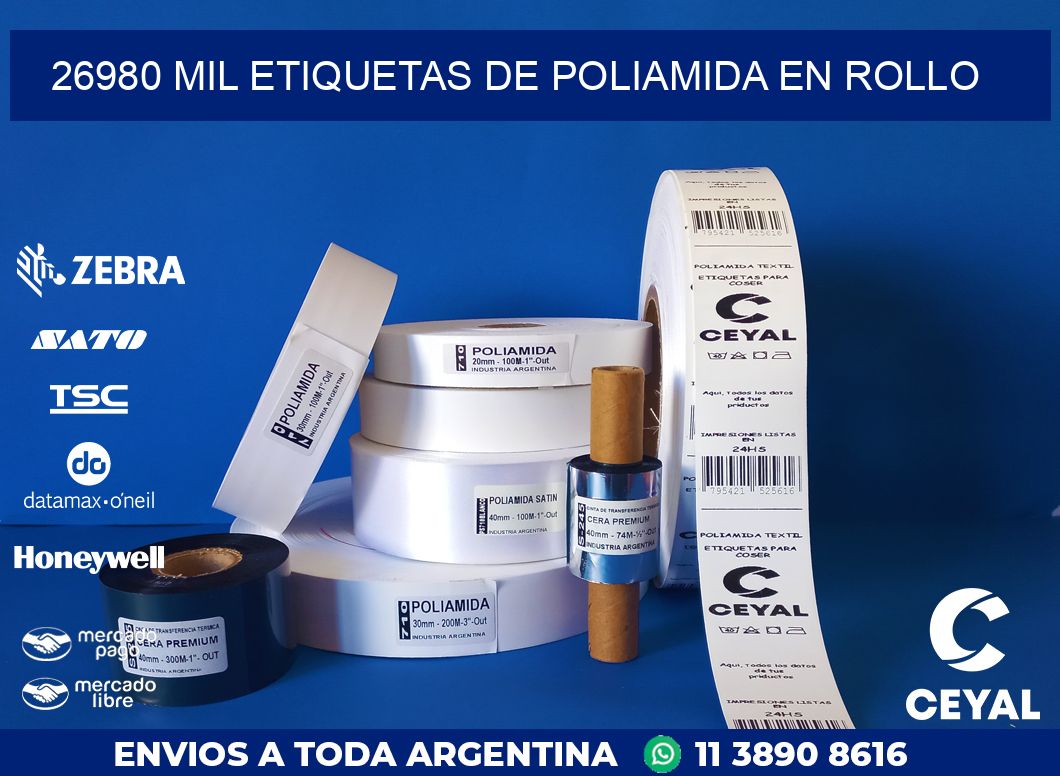 26980 MIL ETIQUETAS DE POLIAMIDA EN ROLLO