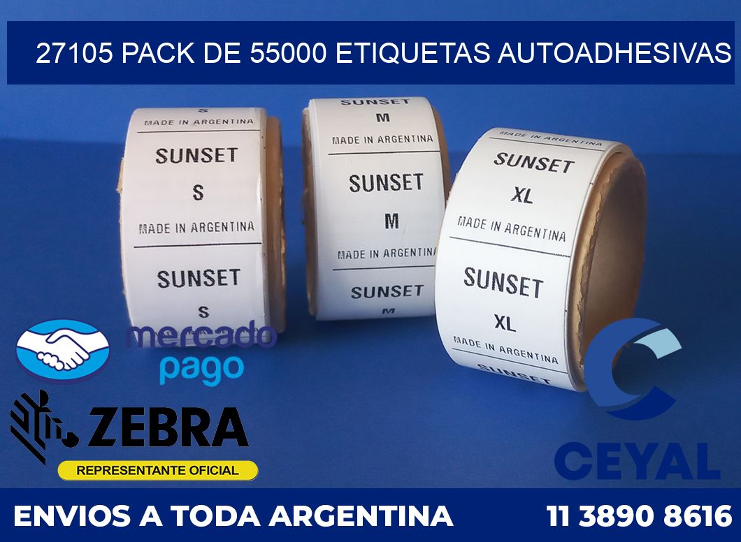 27105 PACK DE 55000 ETIQUETAS AUTOADHESIVAS